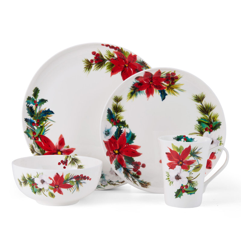 Poinsettia dinnerware sets new arrivals